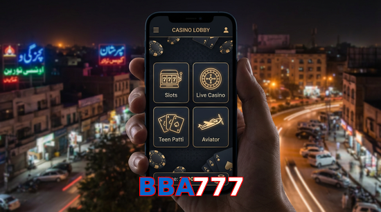 Main screen of BBA777 app page for PK players